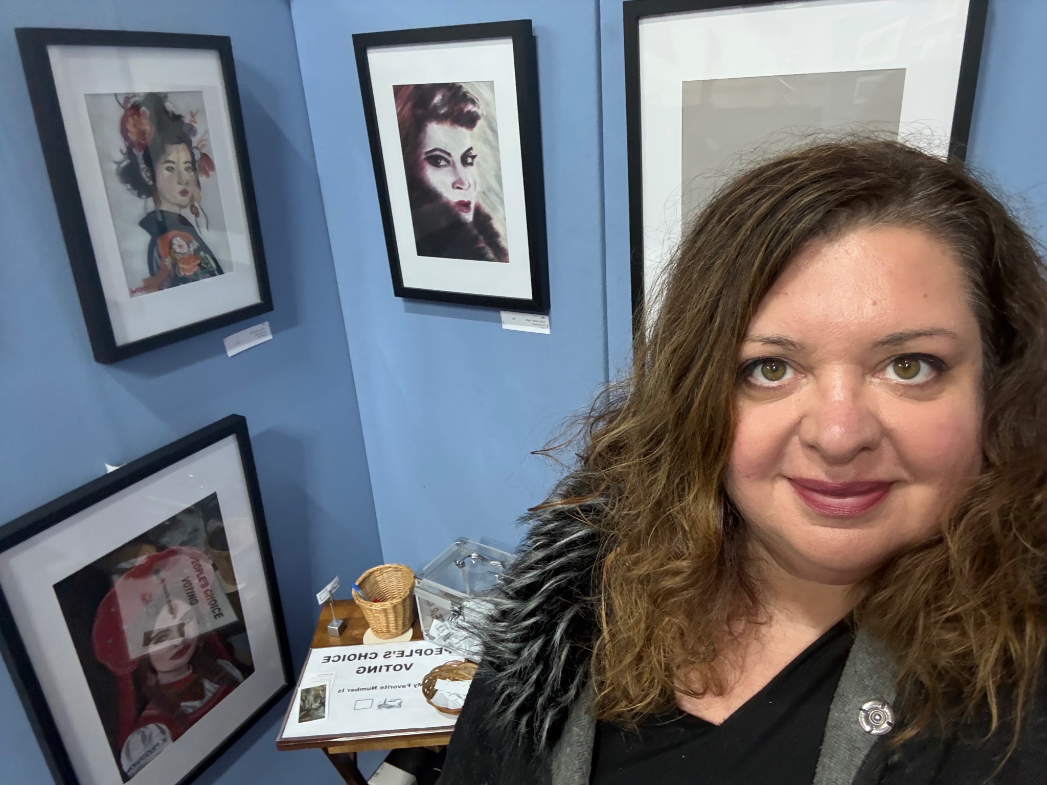 Gallery exhibition with artwork display 2026